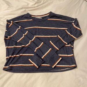 Charlotte Russe cropped stripe longsleeve